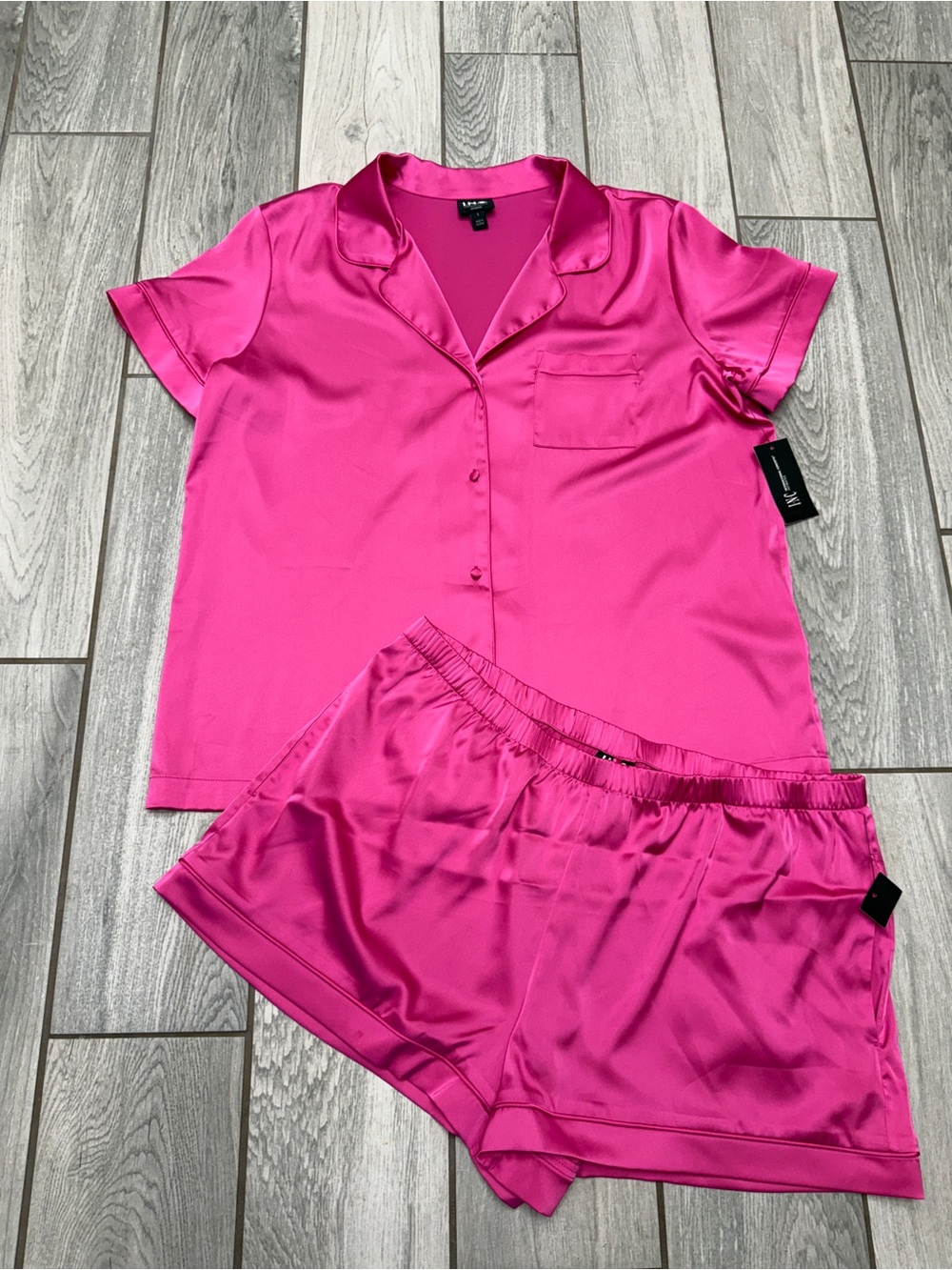 I.N.C. Women's Short PJ Set in Hot Pink Size Large - Picture 3 of 13